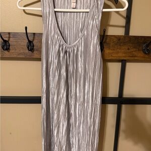 Xhilaration Shimmering Silver Textured Top